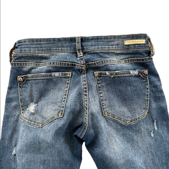 ANTHROPOLOGIE PILCRO Gold Foil Dipped Jeans Size 25 - Picture 9 of 11